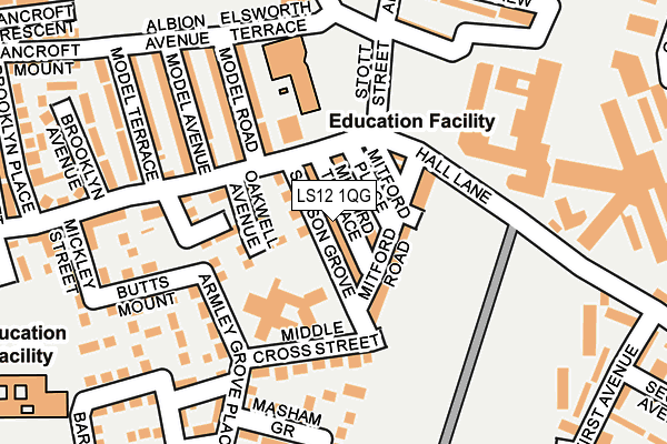 LS12 1QG map - OS OpenMap – Local (Ordnance Survey)