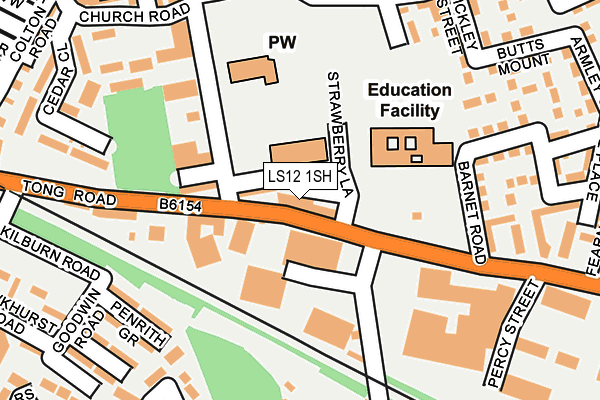 LS12 1SH map - OS OpenMap – Local (Ordnance Survey)