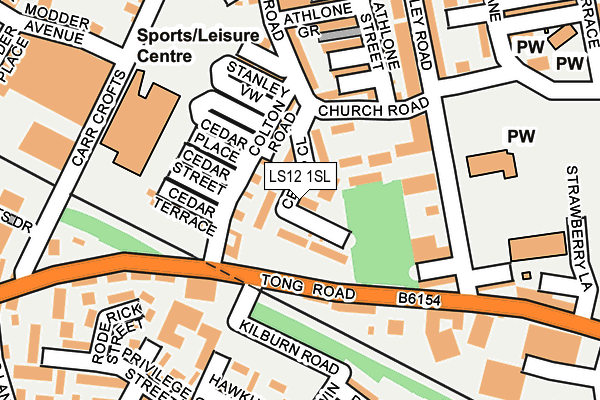 LS12 1SL map - OS OpenMap – Local (Ordnance Survey)