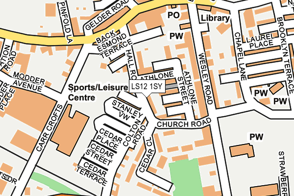 LS12 1SY map - OS OpenMap – Local (Ordnance Survey)