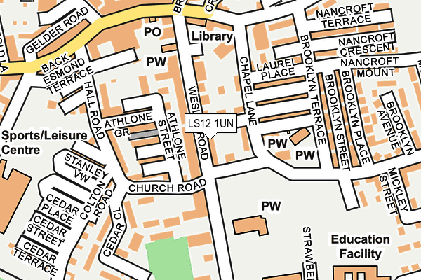 LS12 1UN map - OS OpenMap – Local (Ordnance Survey)