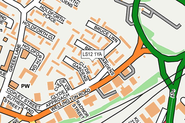 LS12 1YA map - OS OpenMap – Local (Ordnance Survey)