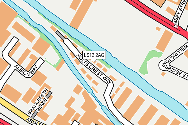 LS12 2AG map - OS OpenMap – Local (Ordnance Survey)