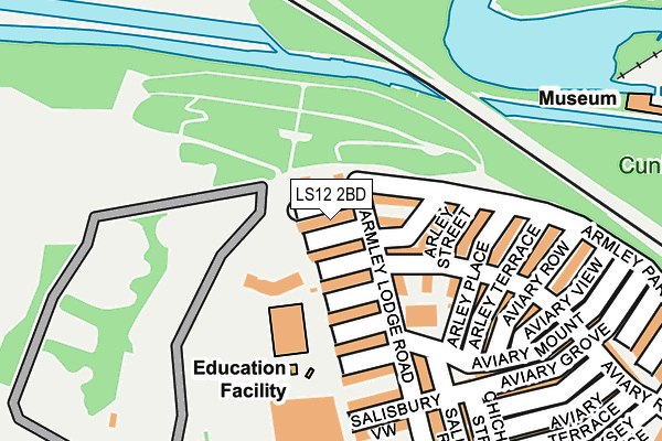 LS12 2BD map - OS OpenMap – Local (Ordnance Survey)