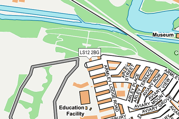 LS12 2BG map - OS OpenMap – Local (Ordnance Survey)