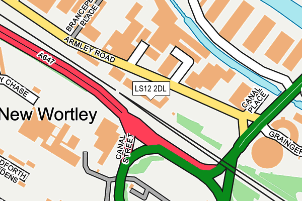 LS12 2DL map - OS OpenMap – Local (Ordnance Survey)