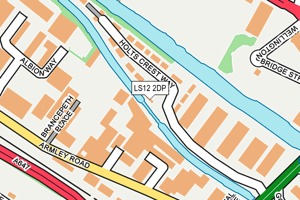 LS12 2DP map - OS OpenMap – Local (Ordnance Survey)