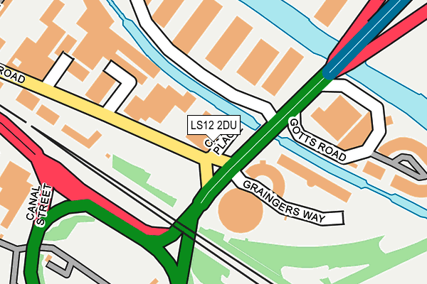 LS12 2DU map - OS OpenMap – Local (Ordnance Survey)