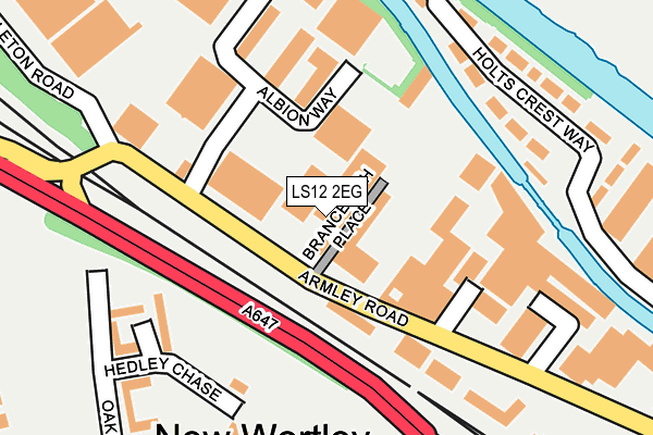 LS12 2EG map - OS OpenMap – Local (Ordnance Survey)