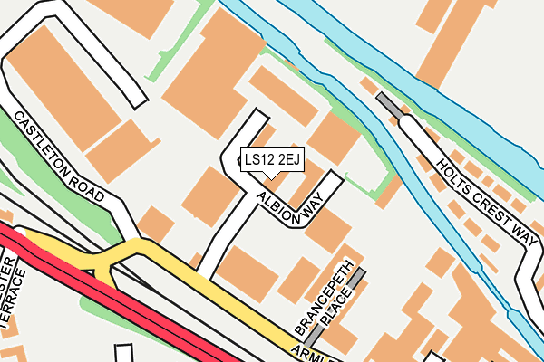 LS12 2EJ map - OS OpenMap – Local (Ordnance Survey)