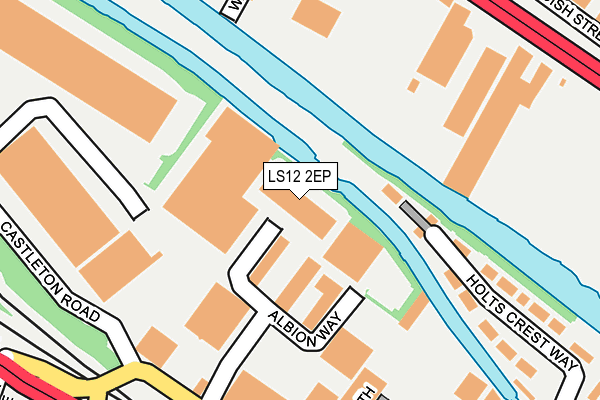 LS12 2EP map - OS OpenMap – Local (Ordnance Survey)