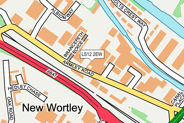 LS12 2EW map - OS OpenMap – Local (Ordnance Survey)