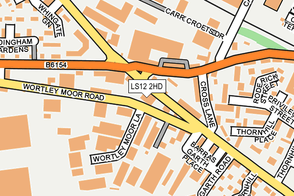 LS12 2HD map - OS OpenMap – Local (Ordnance Survey)