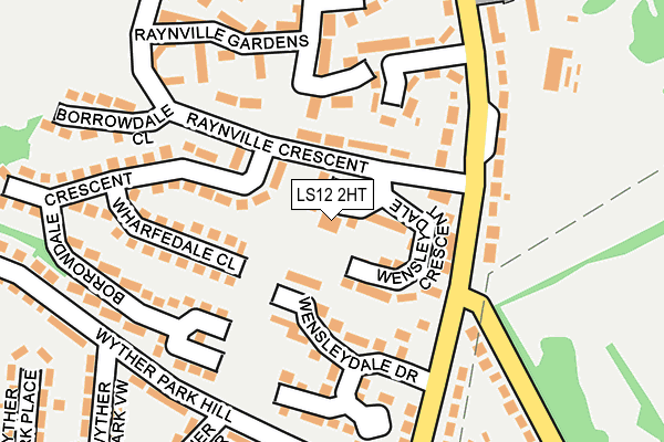 LS12 2HT map - OS OpenMap – Local (Ordnance Survey)