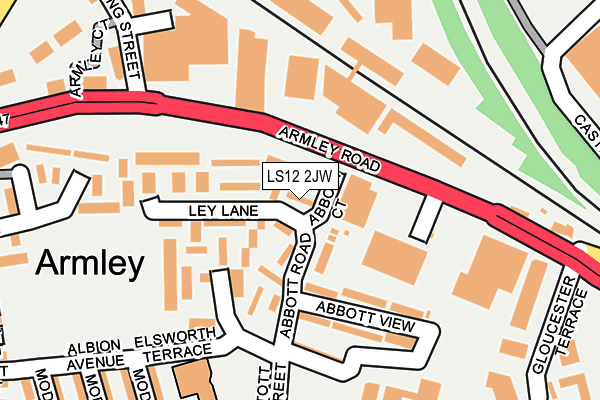 LS12 2JW map - OS OpenMap – Local (Ordnance Survey)