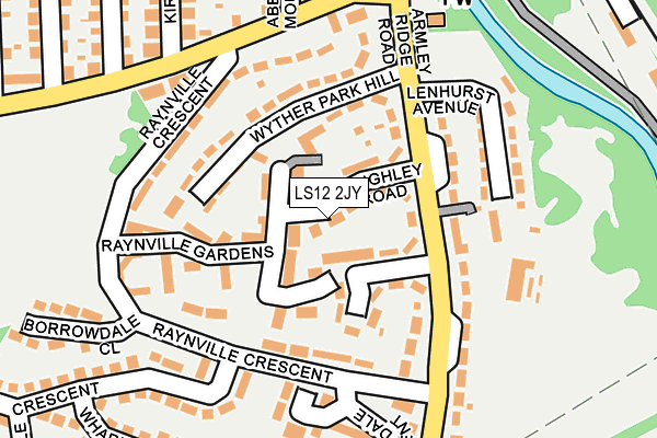 LS12 2JY map - OS OpenMap – Local (Ordnance Survey)