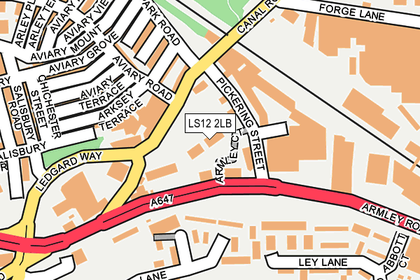 LS12 2LB map - OS OpenMap – Local (Ordnance Survey)