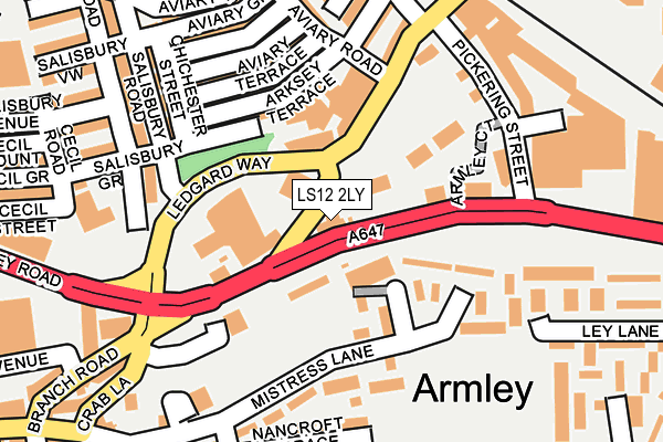 LS12 2LY map - OS OpenMap – Local (Ordnance Survey)