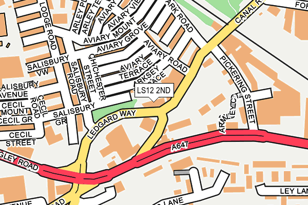 LS12 2ND map - OS OpenMap – Local (Ordnance Survey)
