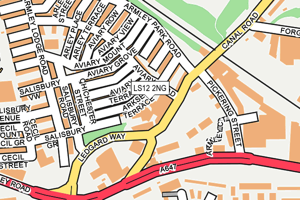 LS12 2NG map - OS OpenMap – Local (Ordnance Survey)