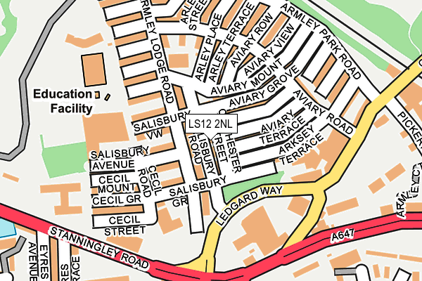 LS12 2NL map - OS OpenMap – Local (Ordnance Survey)