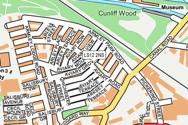 LS12 2NS map - OS OpenMap – Local (Ordnance Survey)