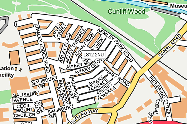 LS12 2NU map - OS OpenMap – Local (Ordnance Survey)