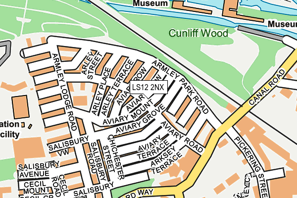 LS12 2NX map - OS OpenMap – Local (Ordnance Survey)