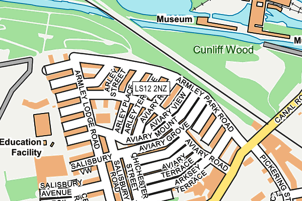 LS12 2NZ map - OS OpenMap – Local (Ordnance Survey)