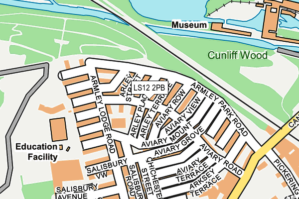 LS12 2PB map - OS OpenMap – Local (Ordnance Survey)