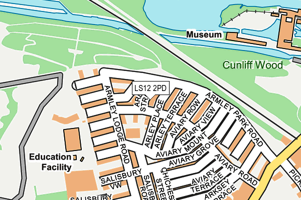 LS12 2PD map - OS OpenMap – Local (Ordnance Survey)