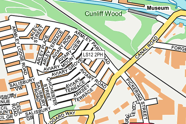 LS12 2PH map - OS OpenMap – Local (Ordnance Survey)