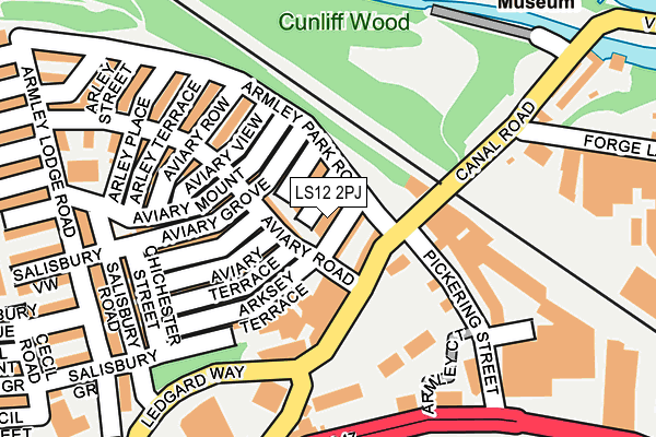 LS12 2PJ map - OS OpenMap – Local (Ordnance Survey)