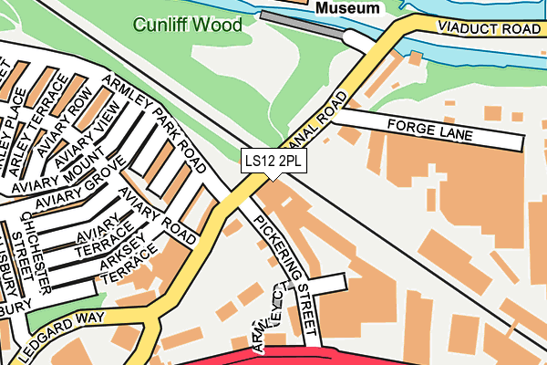 LS12 2PL map - OS OpenMap – Local (Ordnance Survey)