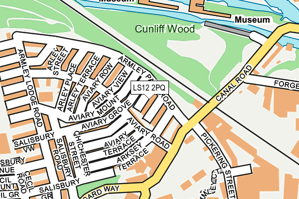 LS12 2PQ map - OS OpenMap – Local (Ordnance Survey)