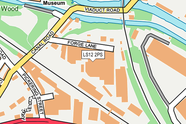 LS12 2PS map - OS OpenMap – Local (Ordnance Survey)