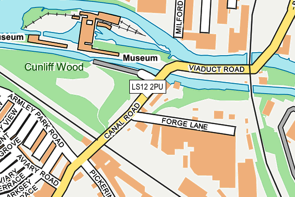 LS12 2PU map - OS OpenMap – Local (Ordnance Survey)