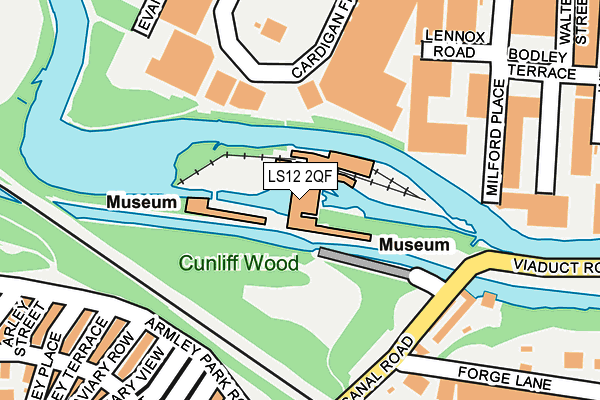 LS12 2QF map - OS OpenMap – Local (Ordnance Survey)