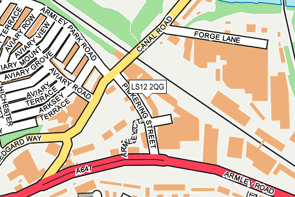 LS12 2QG map - OS OpenMap – Local (Ordnance Survey)