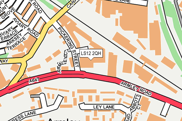 LS12 2QH map - OS OpenMap – Local (Ordnance Survey)