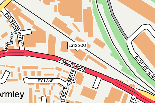 LS12 2QQ map - OS OpenMap – Local (Ordnance Survey)