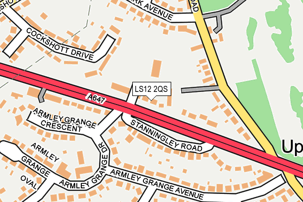 LS12 2QS map - OS OpenMap – Local (Ordnance Survey)