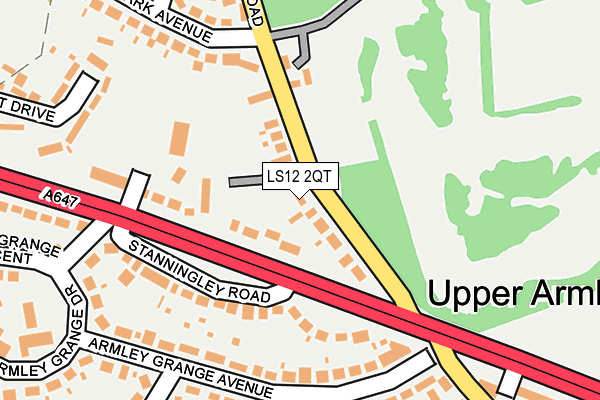 LS12 2QT map - OS OpenMap – Local (Ordnance Survey)