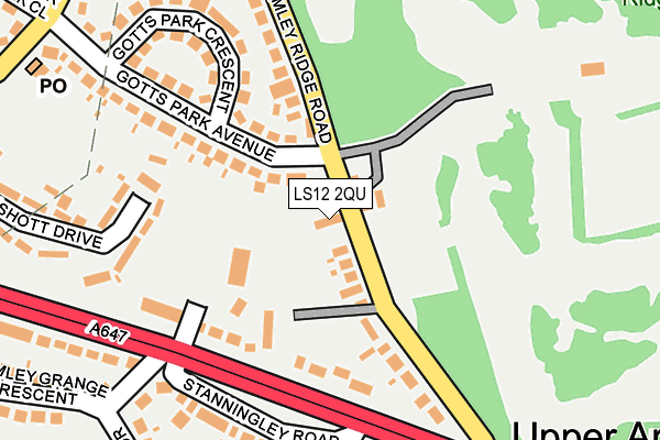 LS12 2QU map - OS OpenMap – Local (Ordnance Survey)
