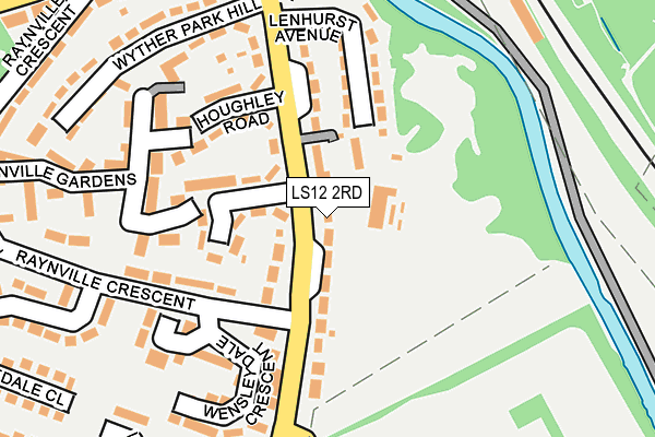 LS12 2RD map - OS OpenMap – Local (Ordnance Survey)