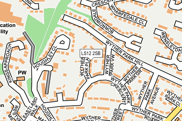 LS12 2SB map - OS OpenMap – Local (Ordnance Survey)