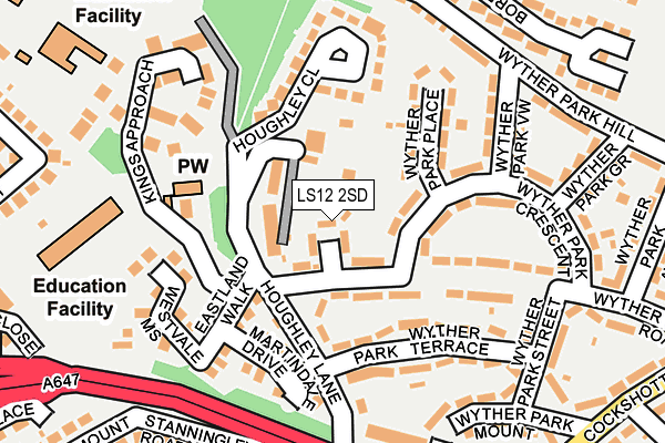 LS12 2SD map - OS OpenMap – Local (Ordnance Survey)