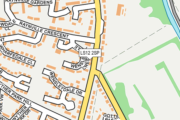 LS12 2SP map - OS OpenMap – Local (Ordnance Survey)