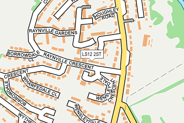 LS12 2ST map - OS OpenMap – Local (Ordnance Survey)