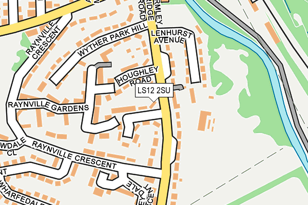LS12 2SU map - OS OpenMap – Local (Ordnance Survey)
